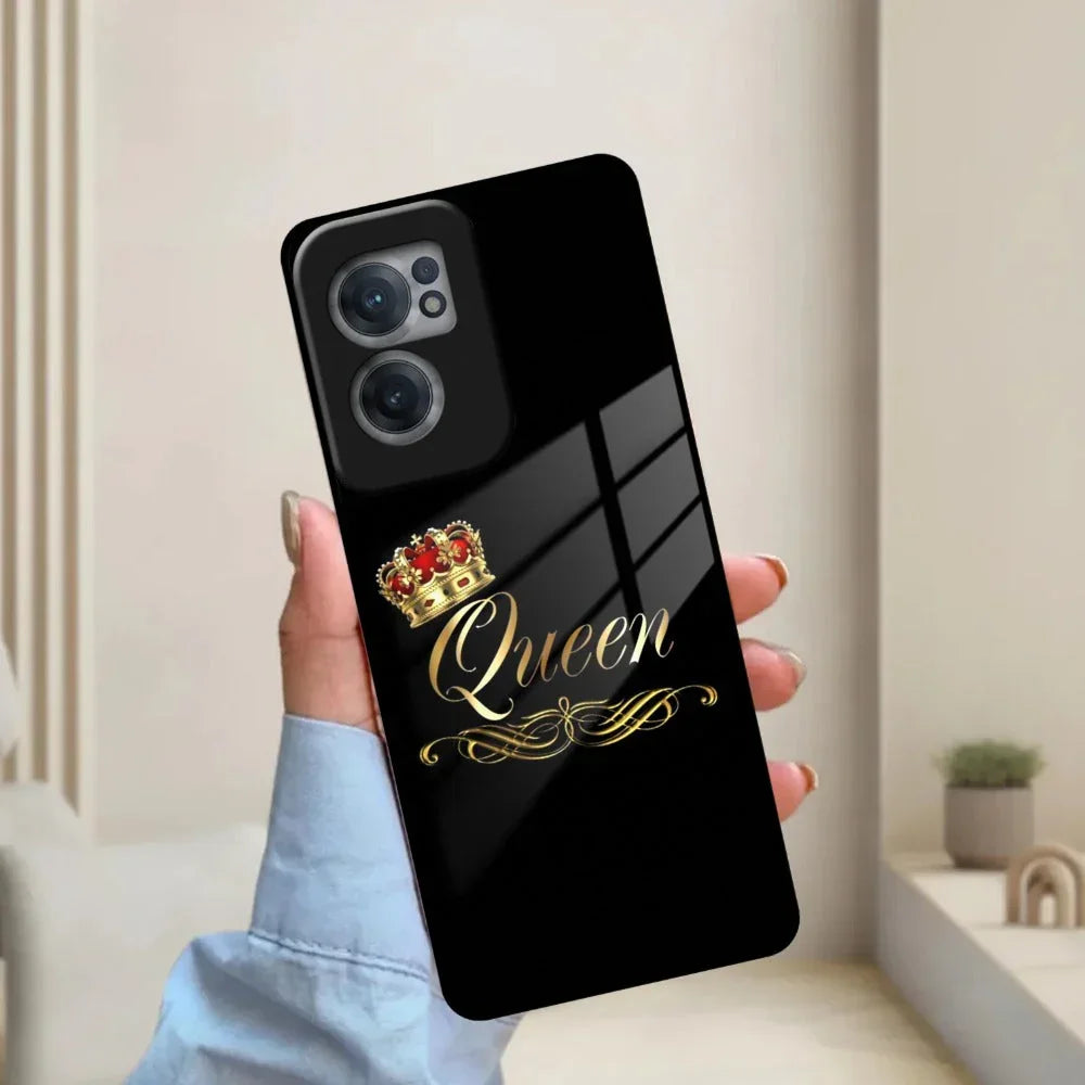 Cute Queen With Crown Glass Case For OnePlus - ShopOnCliQ