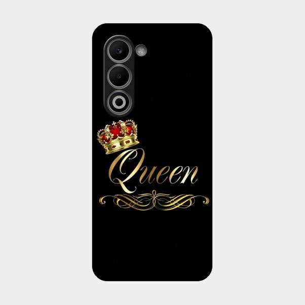 Cute Queen With Crown Glass Case For Oppo A5 5G
