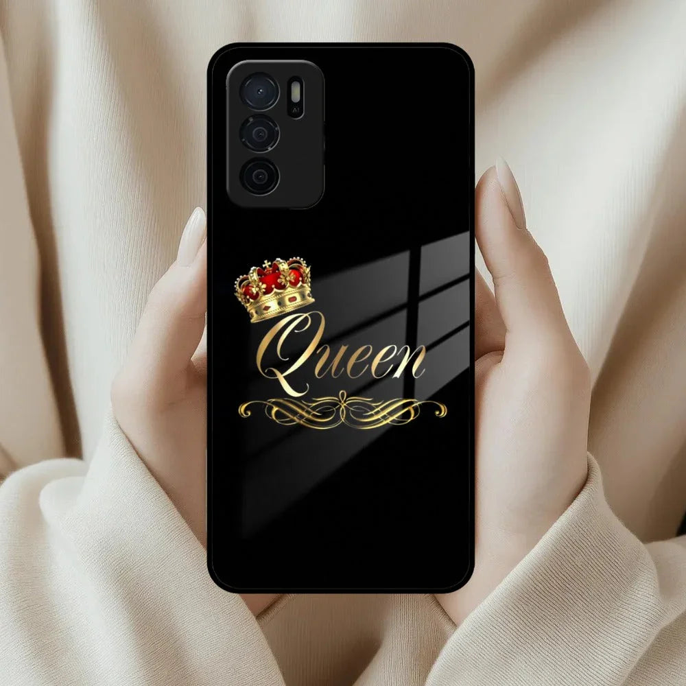 Cute Queen With Crown Glass Case For Oppo - ShopOnCliQ