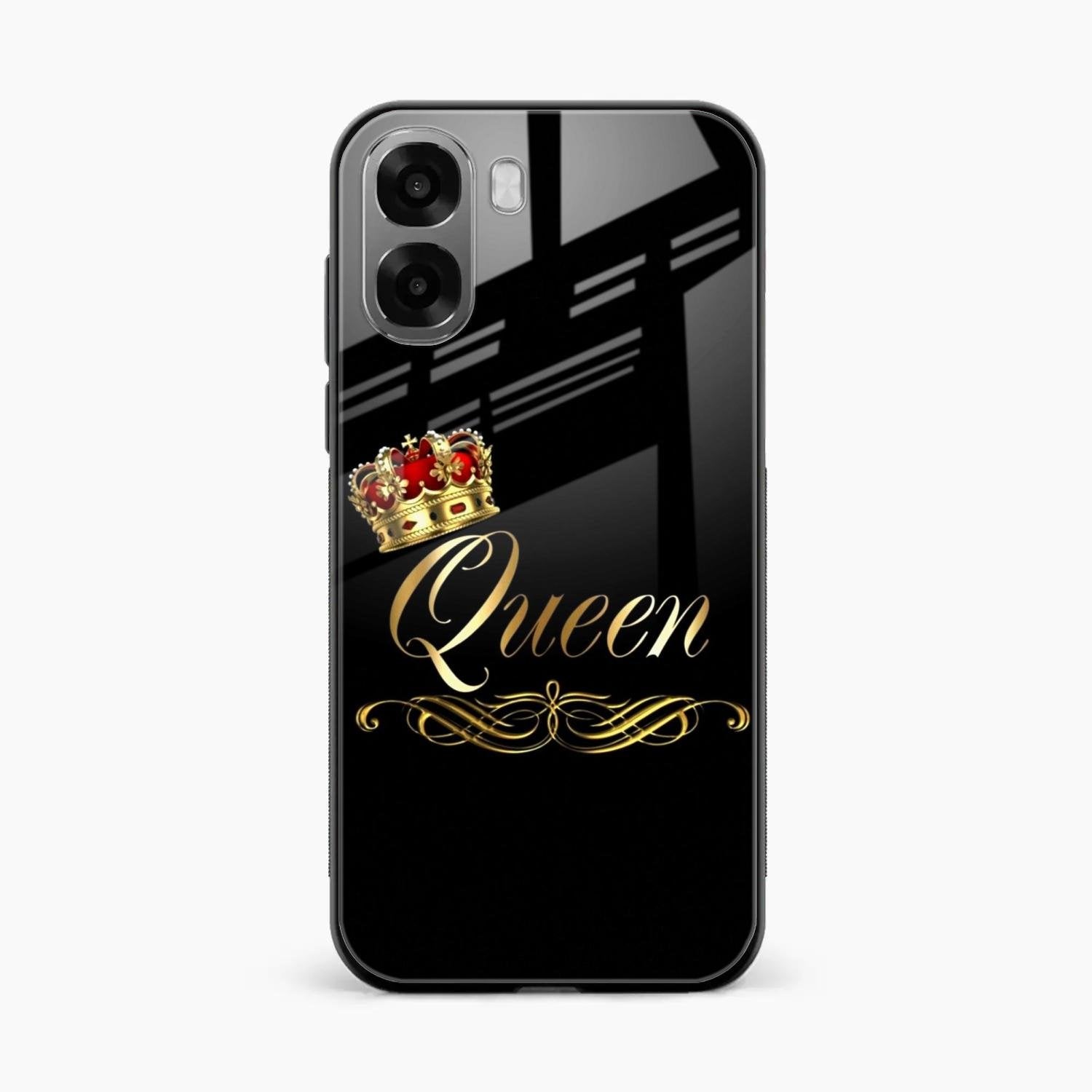 Cute Queen With Crown Glass Case For Oppo A6X 5G