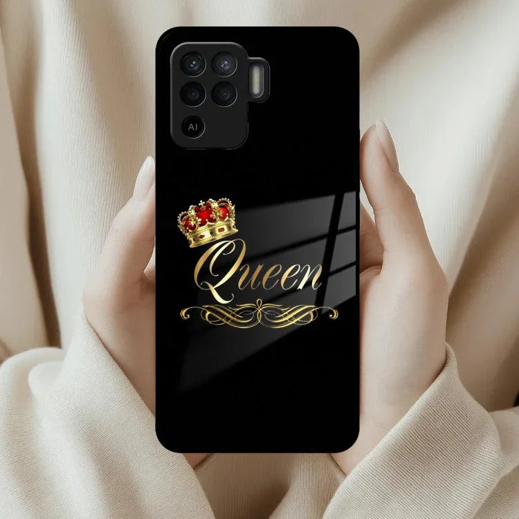 Cute Queen With Crown Glass Case For Oppo - ShopOnCliQ