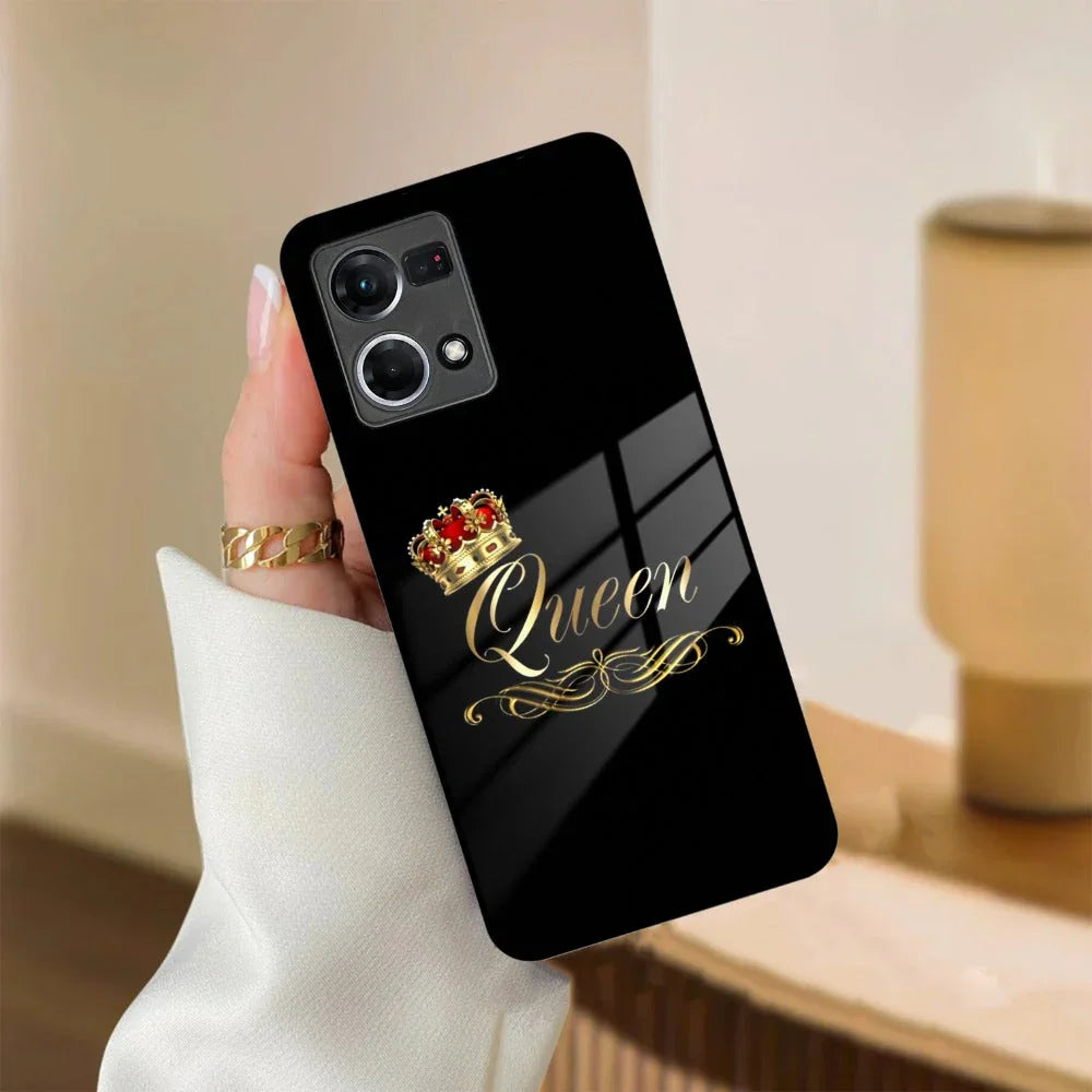 Cute Queen With Crown Glass Case For Oppo - ShopOnCliQ