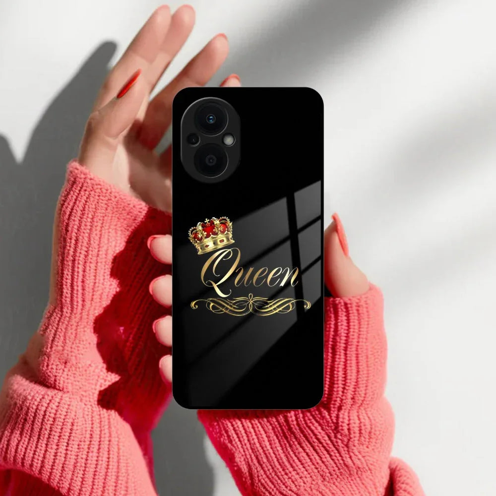 Cute Queen With Crown Glass Case For Oppo - ShopOnCliQ
