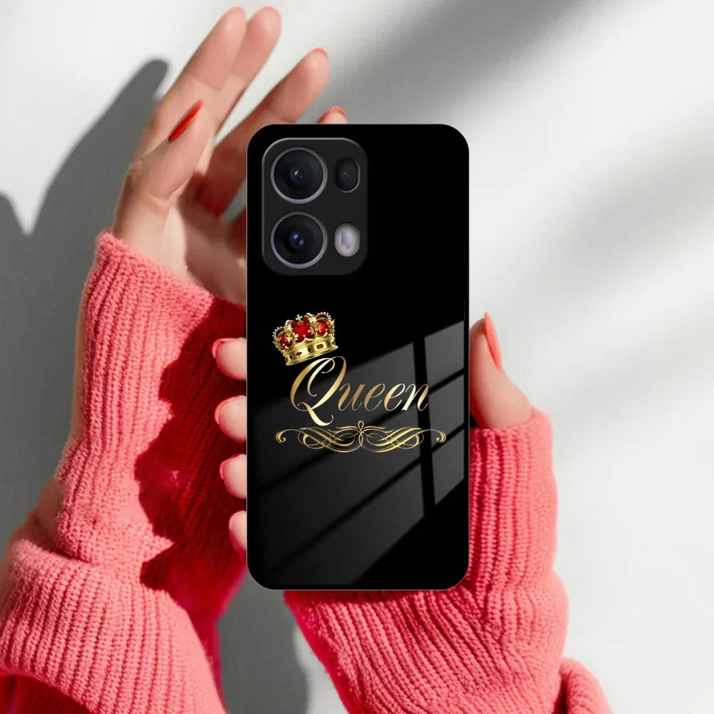 Cute Queen With Crown Glass Case For Oppo - ShopOnCliQ