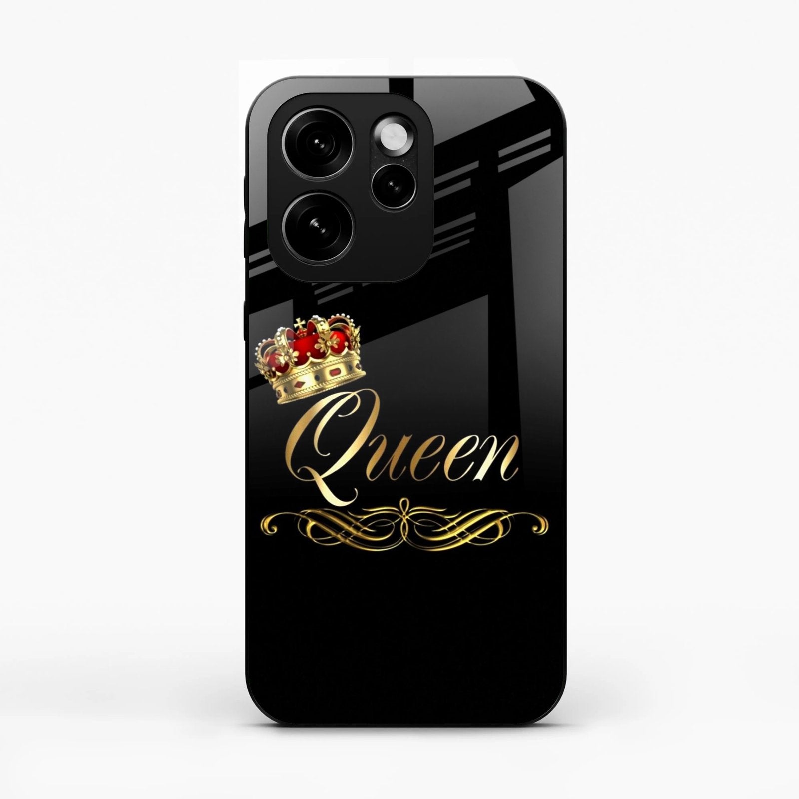 Cute Queen With Crown Glass Case For Oppo Reno 15C 5G