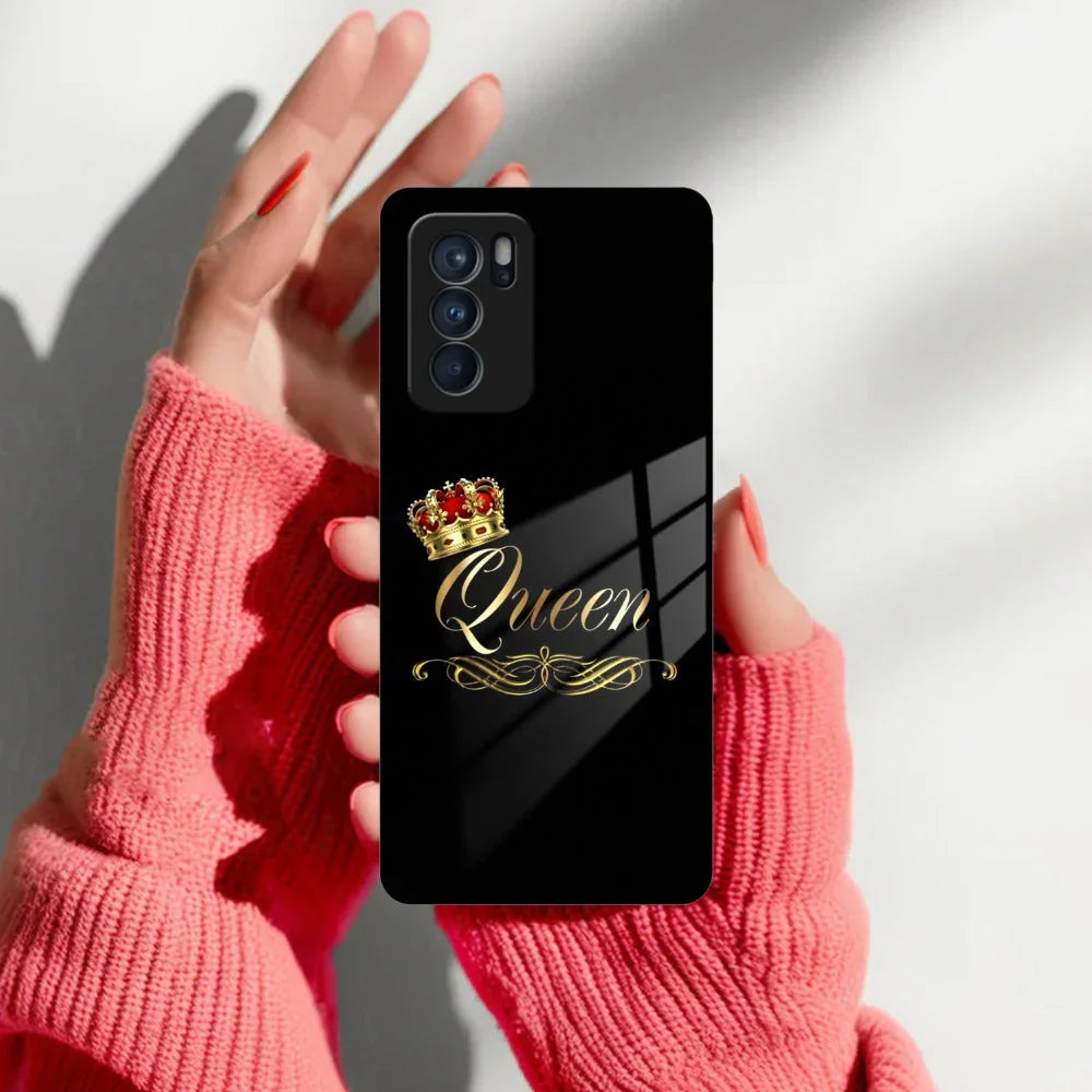 Cute Queen With Crown Glass Case For Oppo - ShopOnCliQ
