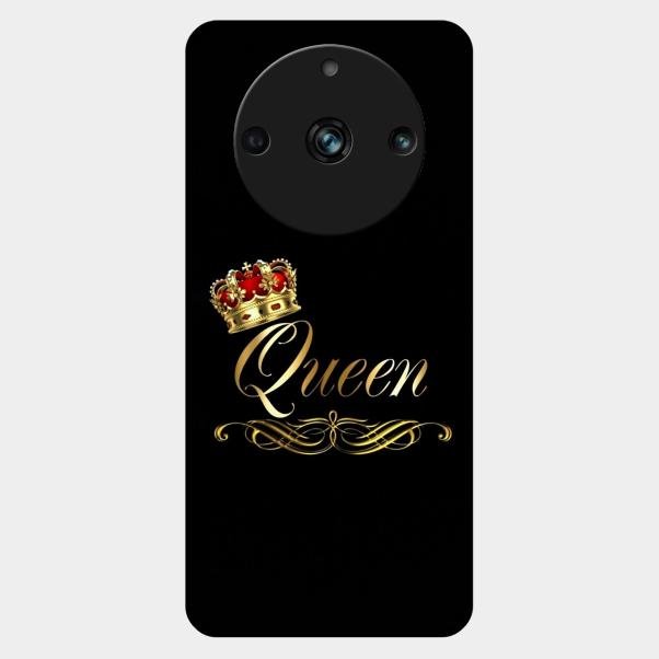 Cute Queen With Crown Glass Case For Realme 11 Pro Plus 5G