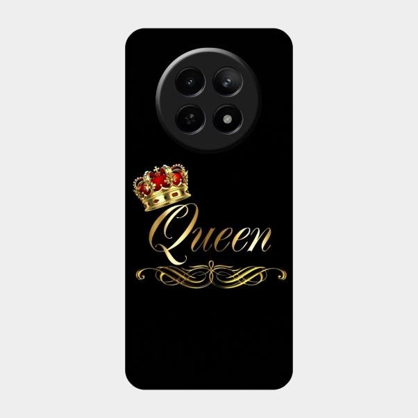 Cute Queen With Crown Glass Case For Realme 12 5G
