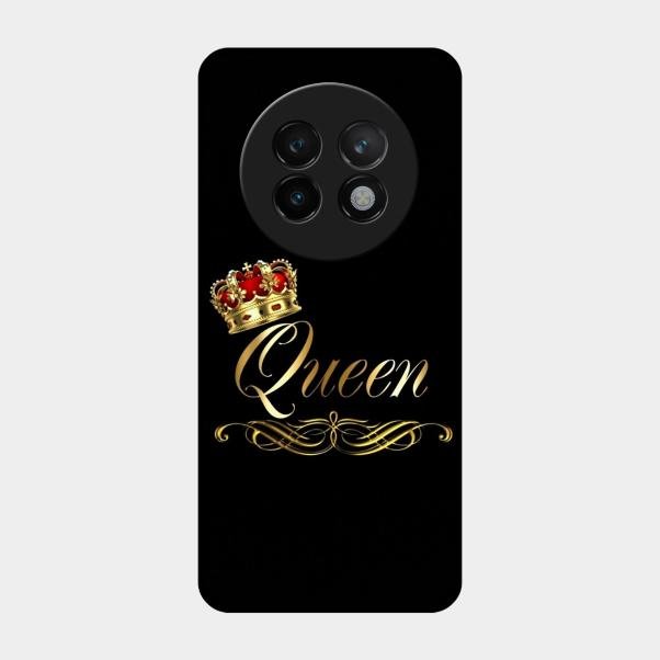 Cute Queen With Crown Glass Case For Realme 13 Plus 5G