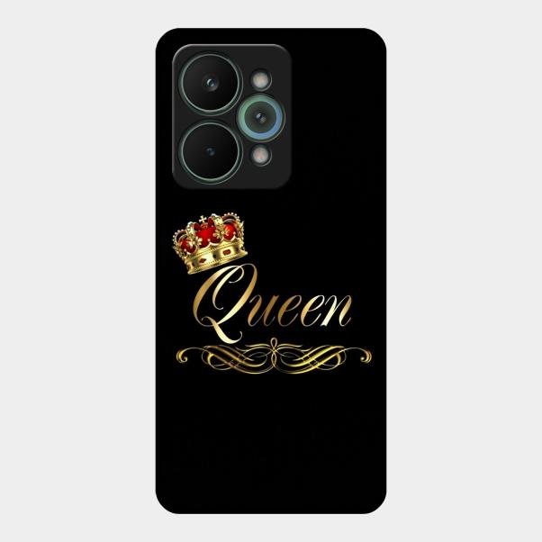 Cute Queen With Crown Glass Case For Realme 15 Pro 5G
