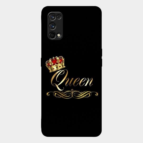Cute Queen With Crown Glass Case For Realme 7 Pro