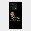 Cute Queen With Crown Glass Case For Redmi Note 13 5G