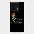 Cute Queen With Crown Glass Case For Redmi Note 13 Pro 5G