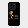 Cute Queen With Crown Glass Case For Redmi Note 14 Se 5G