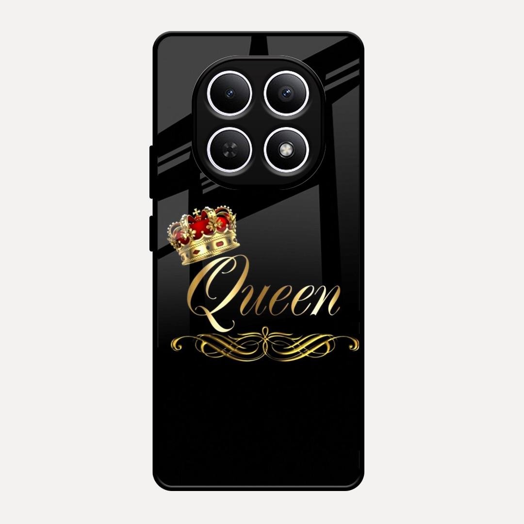 Cute Queen With Crown Glass Case For Redmi Note 15 5G