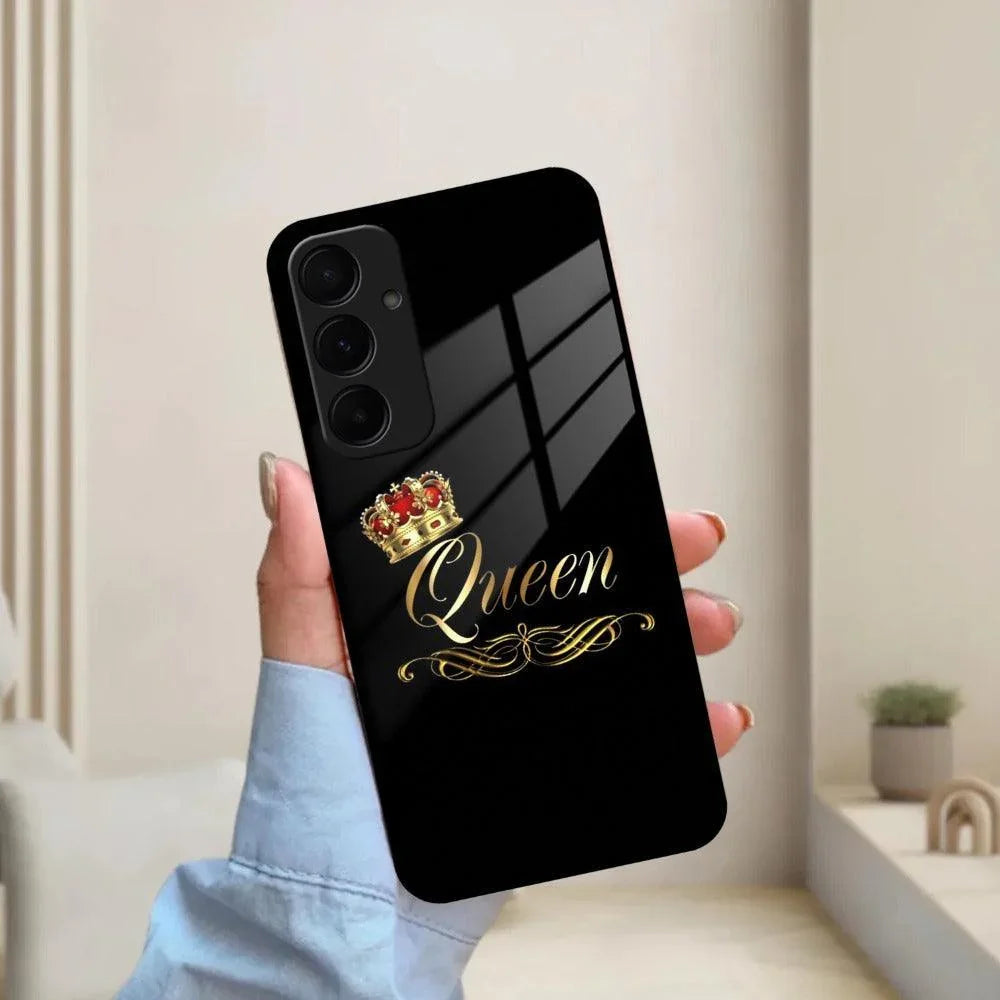 Cute Queen With Crown Glass Case for Samsung - ShopOnCliQ