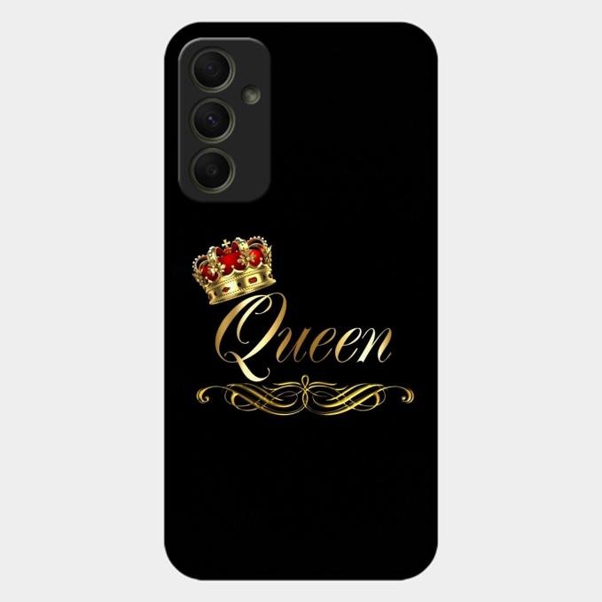 Cute Queen With Crown Glass Case For Samsung Galaxy A34 5G