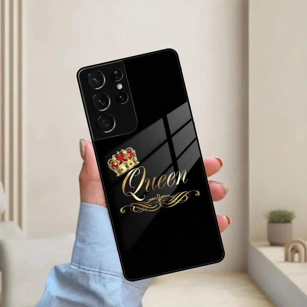 Cute Queen With Crown Glass Case for Samsung - ShopOnCliQ