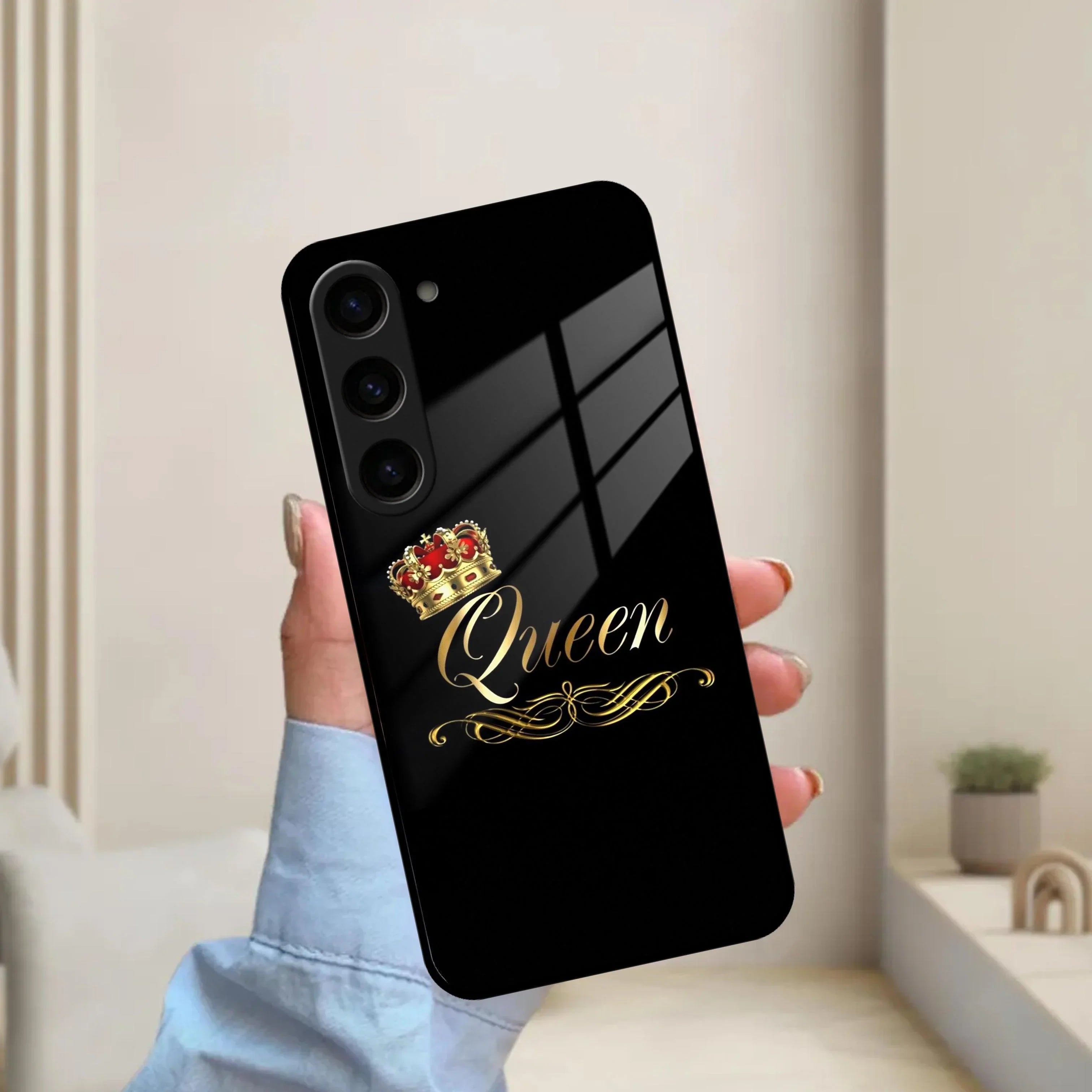 Cute Queen With Crown Glass Case for Samsung - ShopOnCliQ