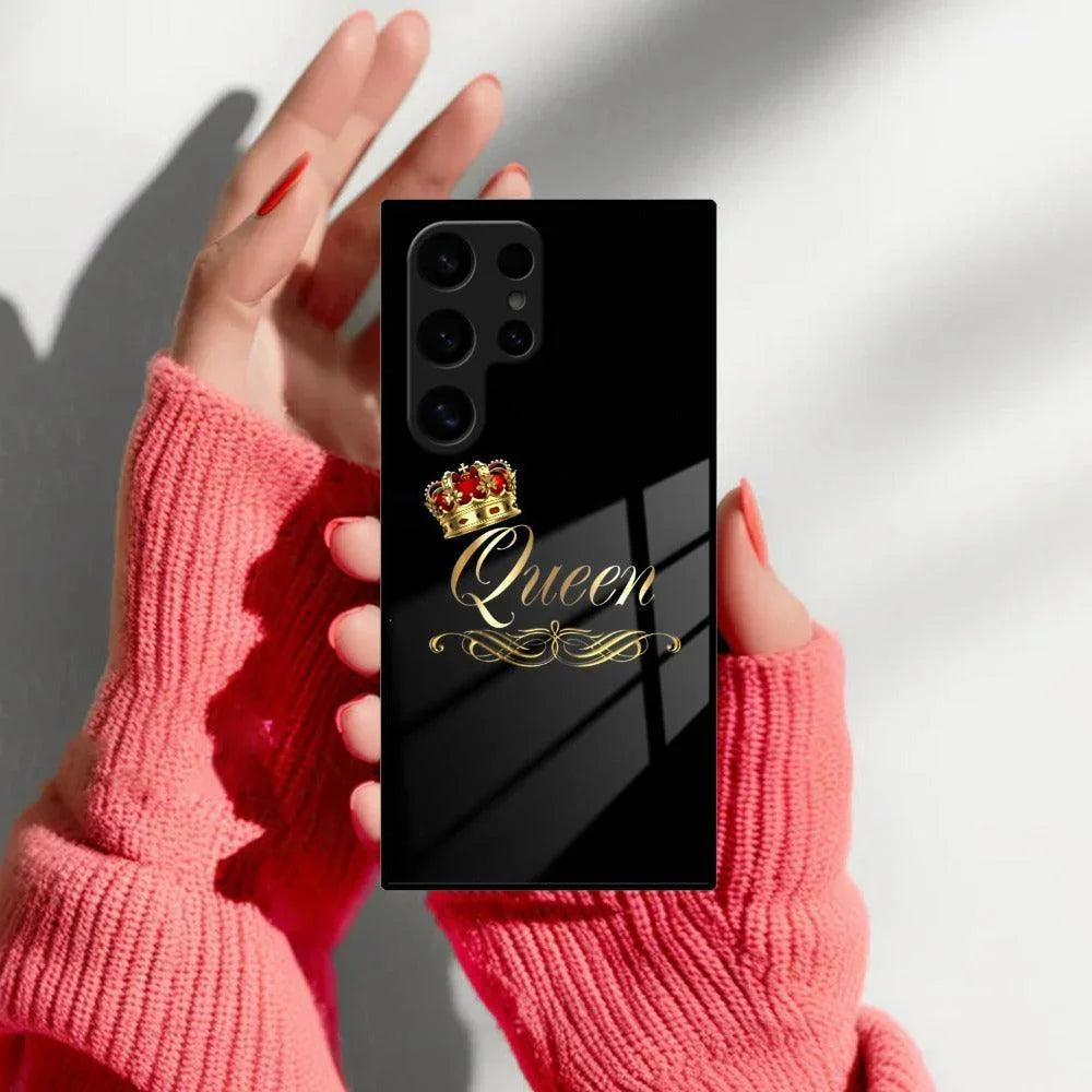 Cute Queen With Crown Glass Case for Samsung - ShopOnCliQ