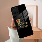 Cute Queen With Crown Glass Case For iQOO - ShopOnCliQ