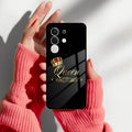 Cute Queen With Crown Glass Case For Vivo - ShopOnCliQ