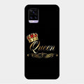 Cute Queen With Crown Glass Case For Vivo V20
