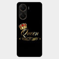Cute Queen With Crown Glass Case For Vivo V29E 5G