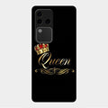 Cute Queen With Crown Glass Case For Vivo V30 Pro 5G