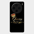 Cute Queen With Crown Glass Case For Vivo X100 5G