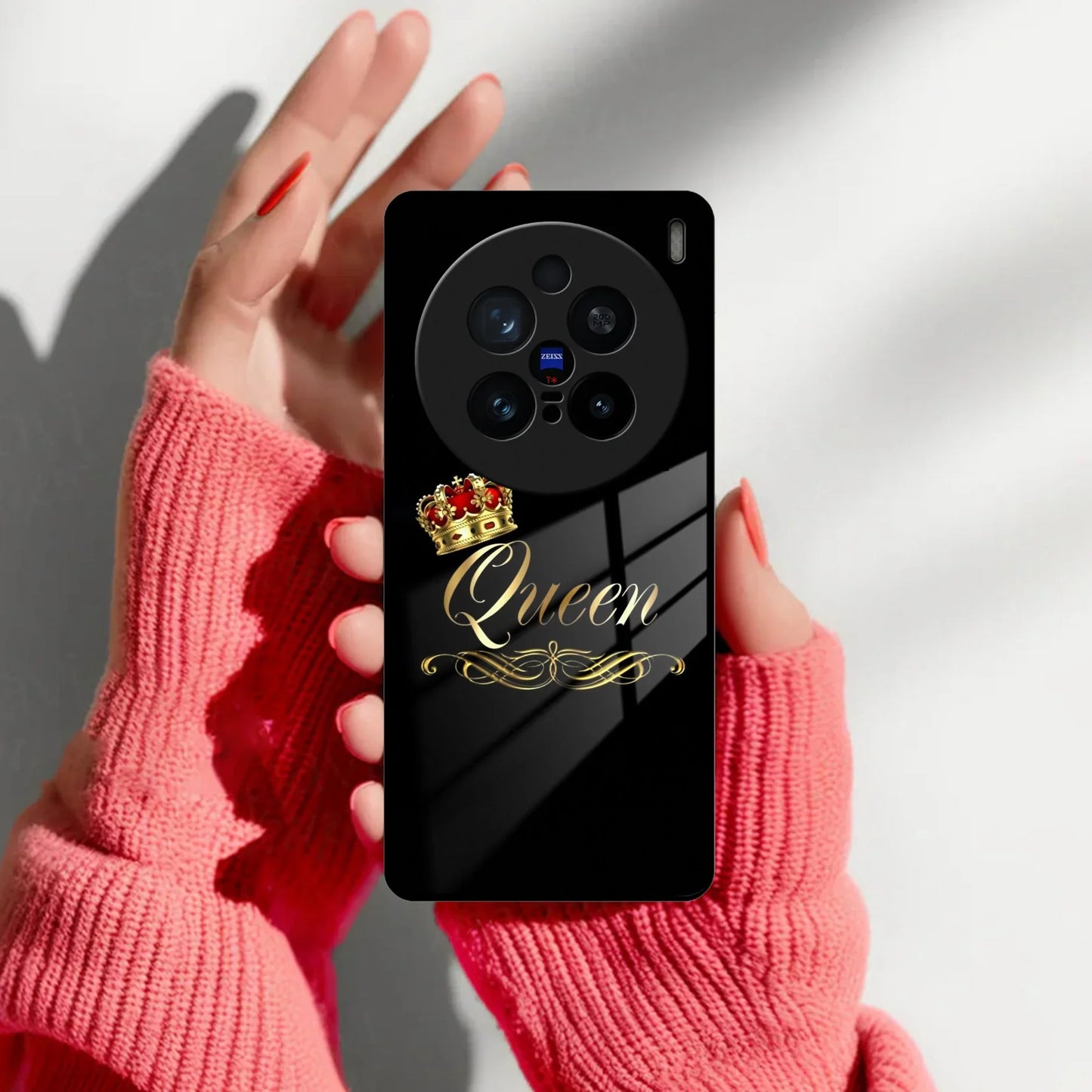 Cute Queen With Crown Glass Case For Vivo - ShopOnCliQ