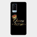 Cute Queen With Crown Glass Case For Vivo X60 5G