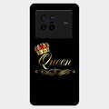 Cute Queen With Crown Glass Case For Vivo X80 5G