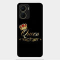 Cute Queen With Crown Glass Case For Vivo Y16
