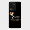 Cute Queen With Crown Glass Case For Vivo Y200 5G