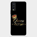 Cute Queen With Crown Glass Case For Vivo Y20T