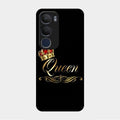 Cute Queen With Crown Glass Case For Vivo Y29 5G