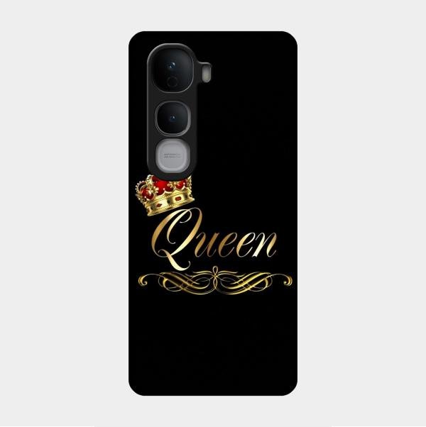 Cute Queen With Crown Glass Case For Vivo Y400 Pro 5G
