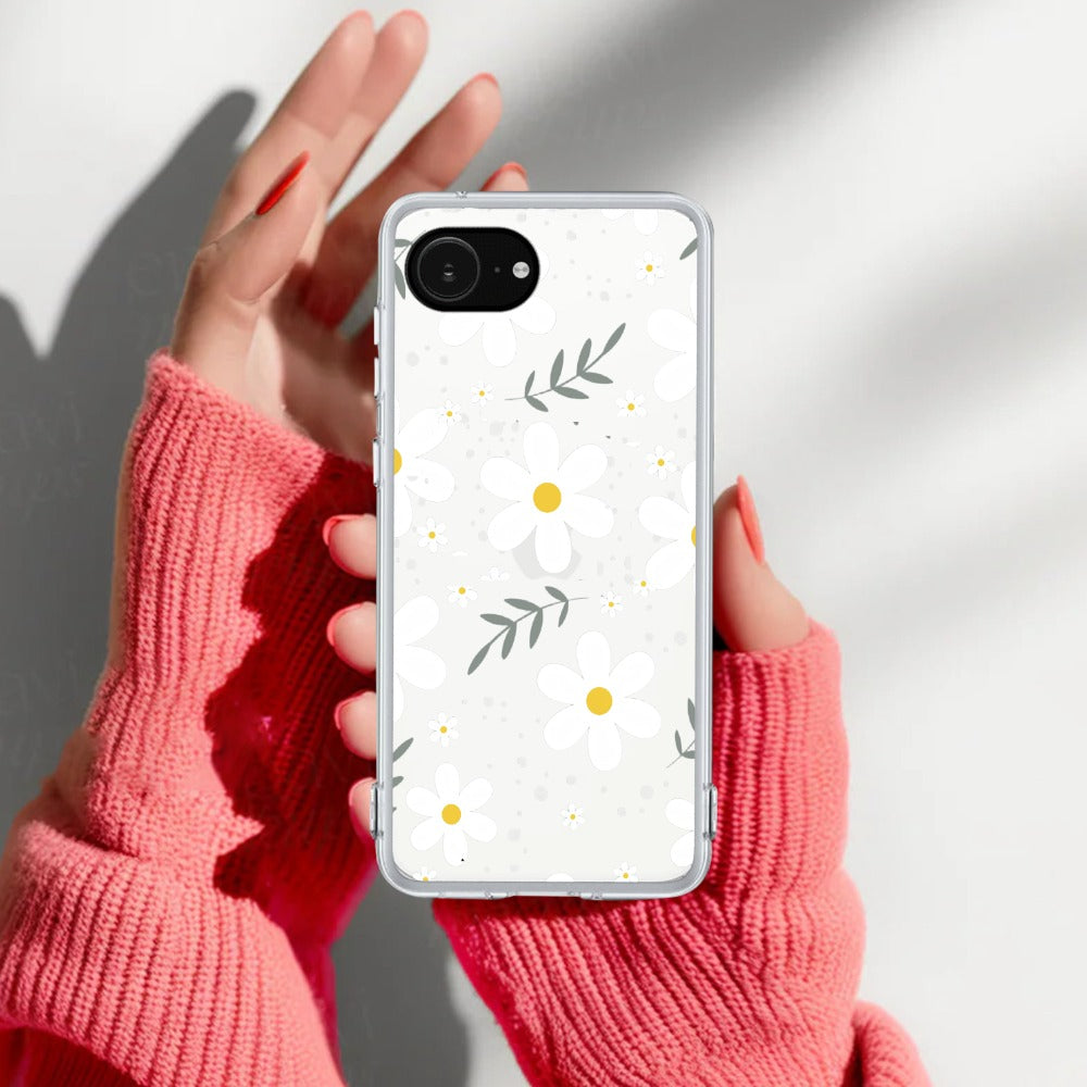 Daisy Bloom Transparent Silicon Case For iPhone