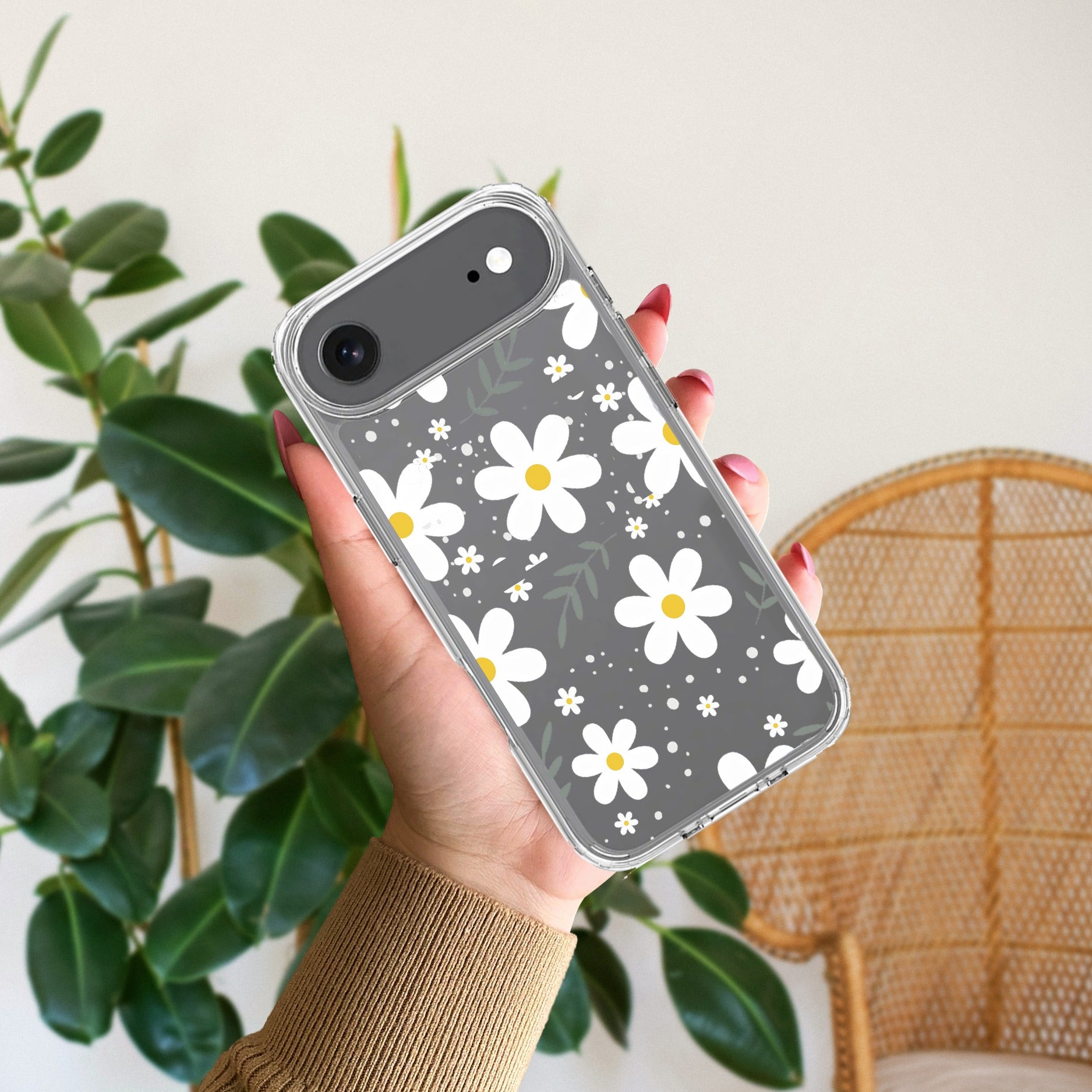 Daisy Bloom Anti Yellow Clear Case For iPhone Air
