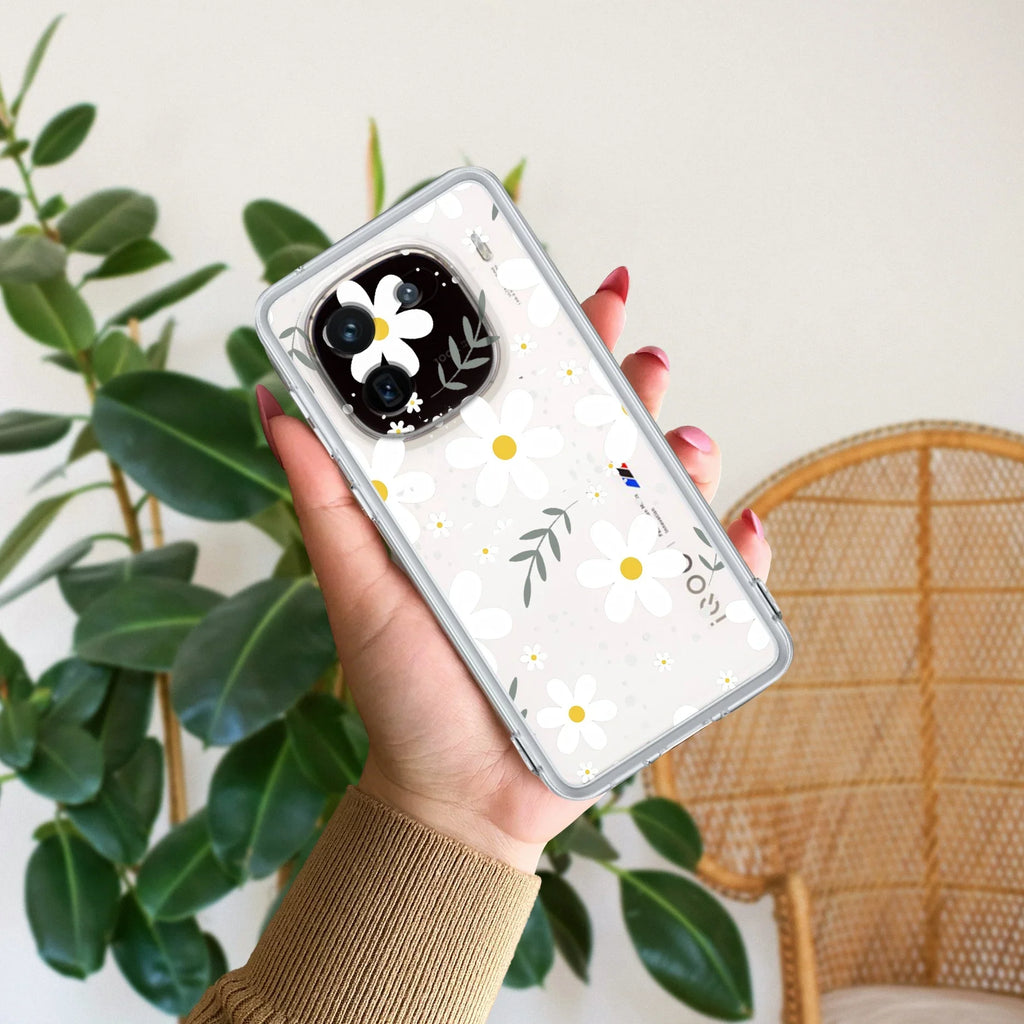 Daisy Bloom Transparent Silicon Case For iQOO 12 5G