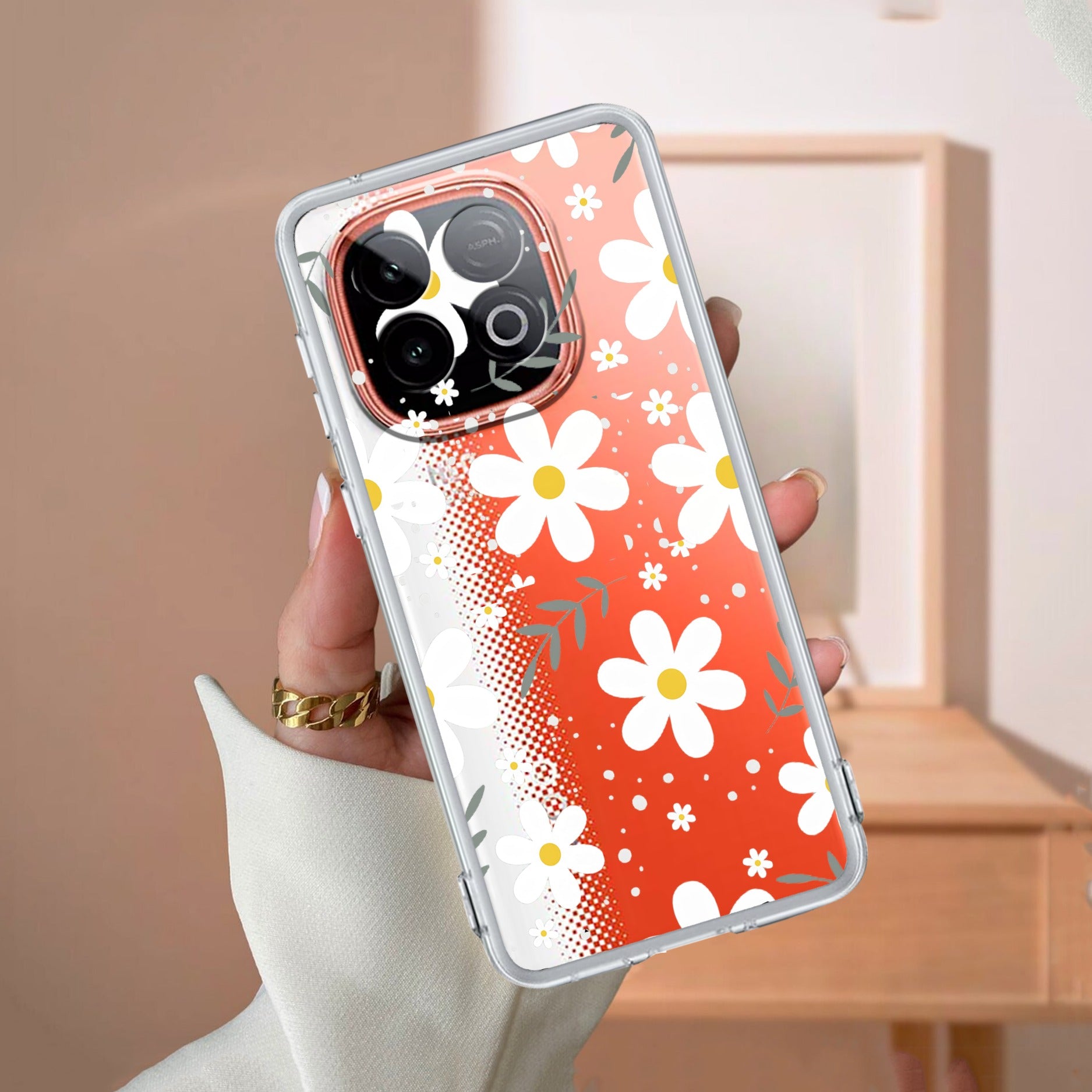 Daisy Bloom Transparent Silicon Case For iQOO Neo 10 5G