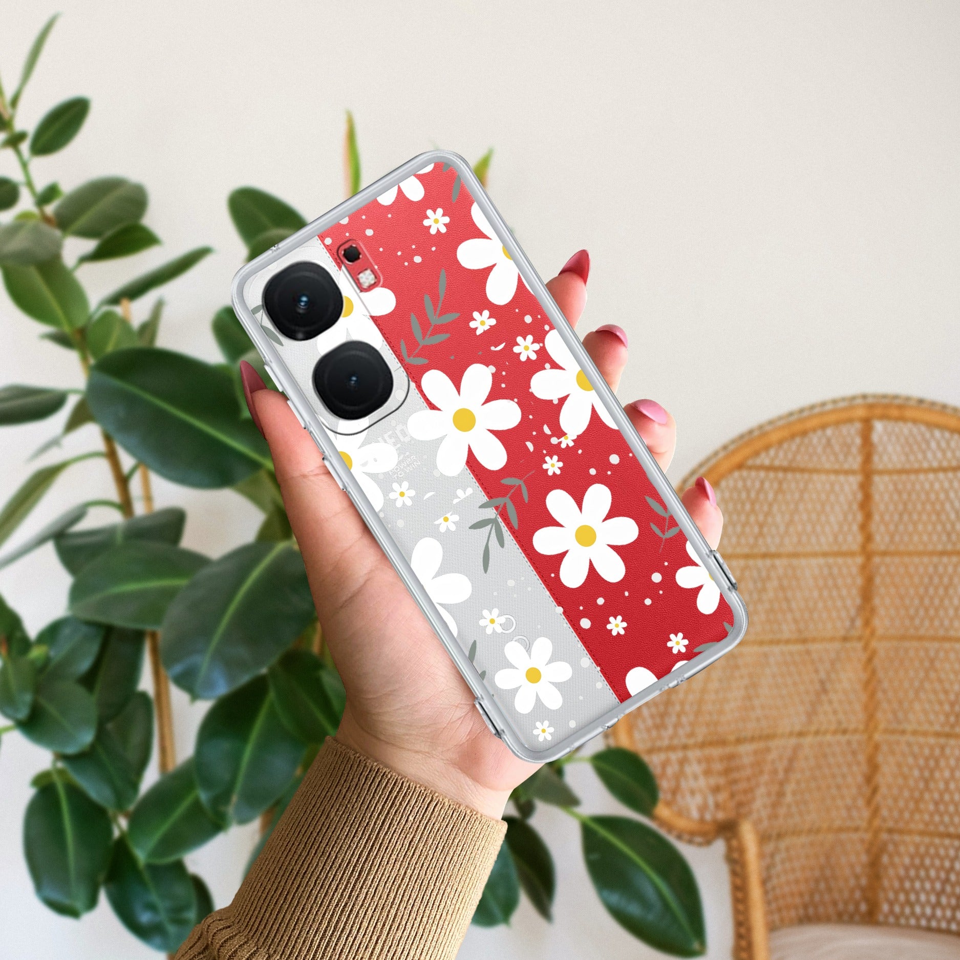 Daisy Bloom Transparent Silicon Case For iQOO Neo 9 Pro 5G