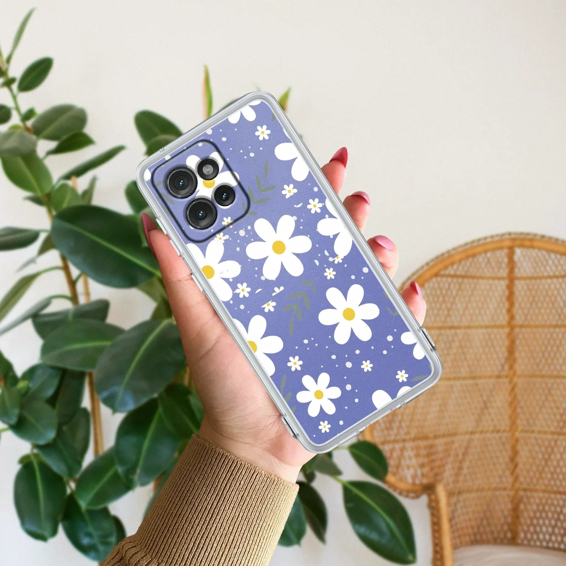 Daisy Bloom Transparent Silicon Case For Motorola G85 5G
