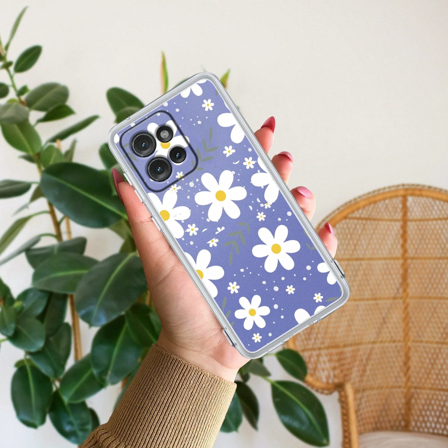 Daisy Bloom Transparent Silicon Case For Motorola - ShopOnCliQ