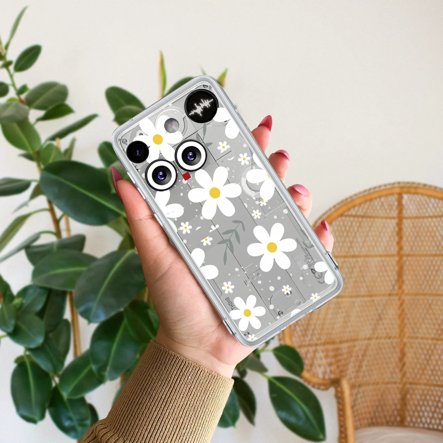 Daisy Bloom Transparent Silicon Case For Nothing - ShopOnCliQ