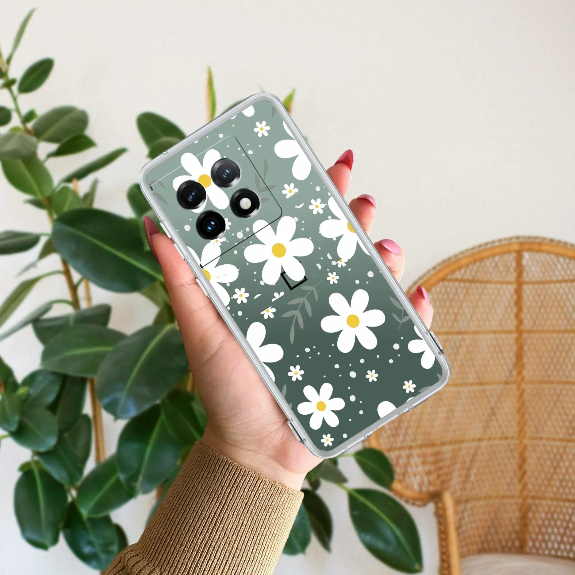 Daisy Bloom Transparent Silicon Case For OnePlus 11R 5G