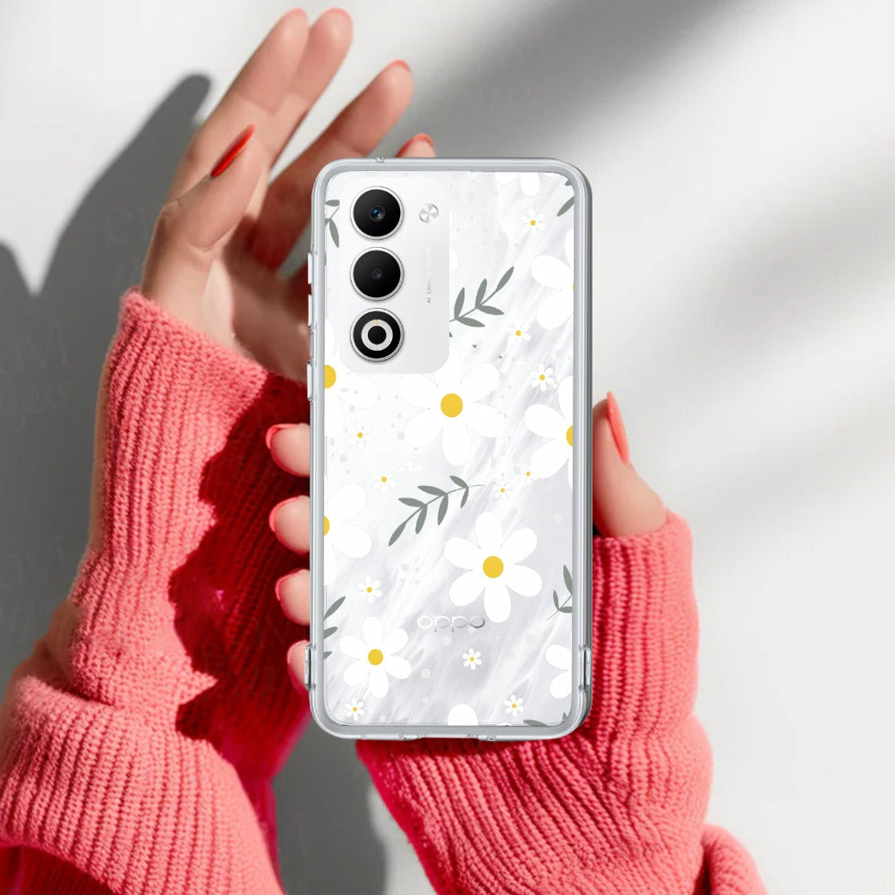 Daisy Bloom Transparent Silicon Case For Oppo