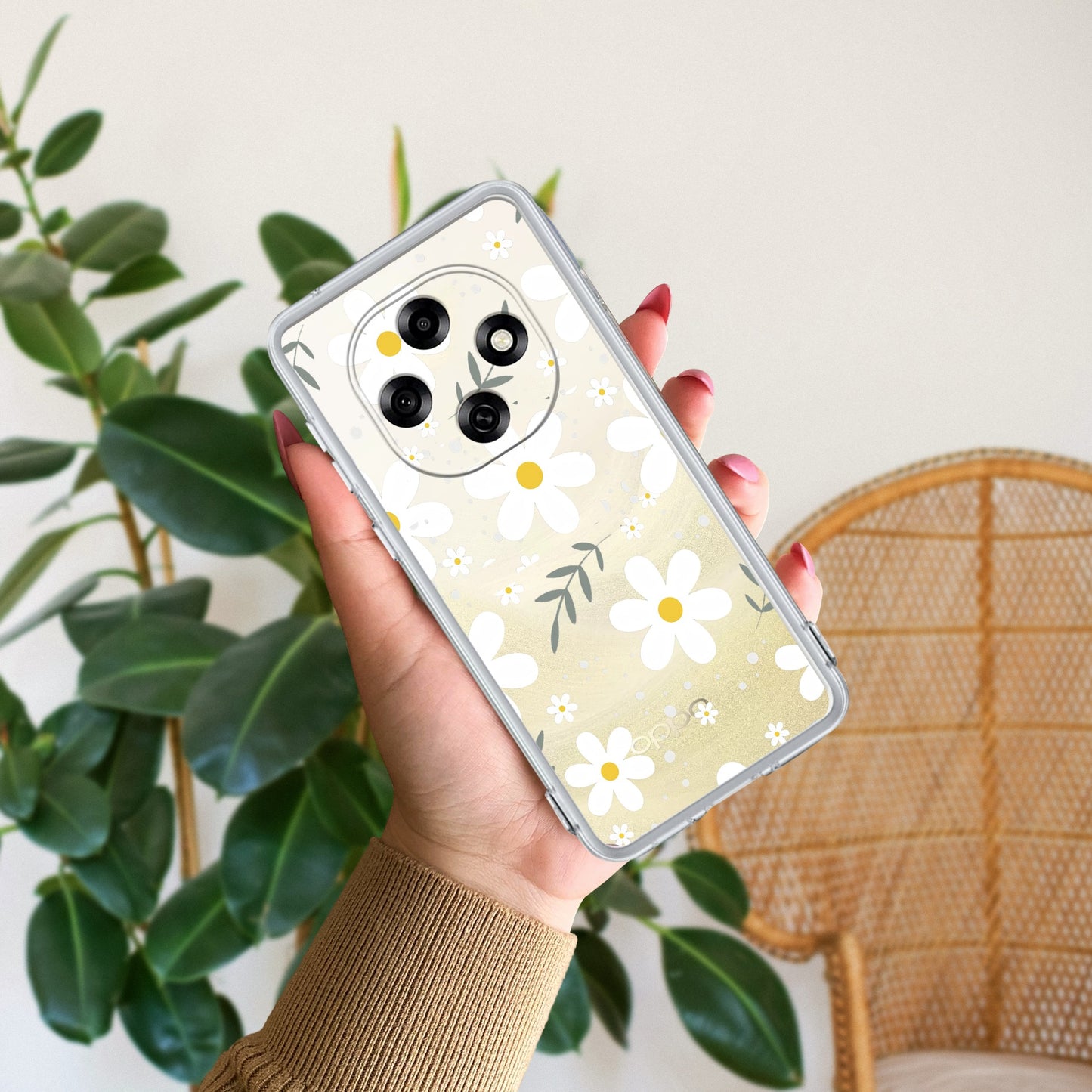 Daisy Bloom Transparent Silicon Case For Oppo