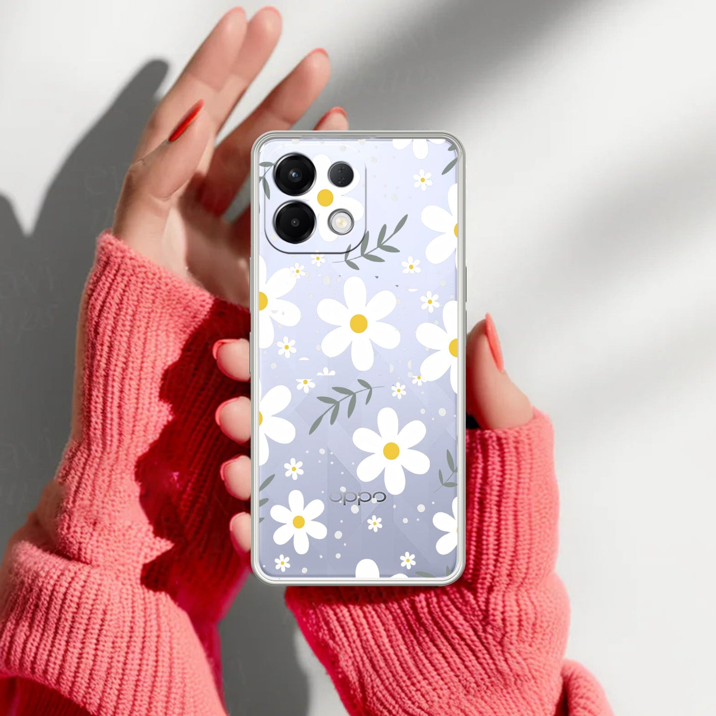 Daisy Bloom Transparent Silicon Case For Oppo